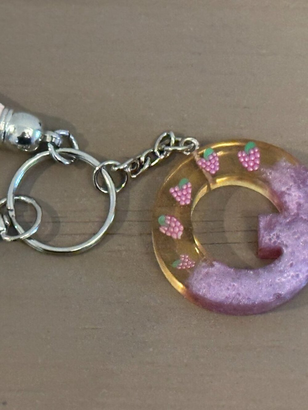 NWOT Initial Q Key Fob Ring Keychain w Tassel or Handbag Charm